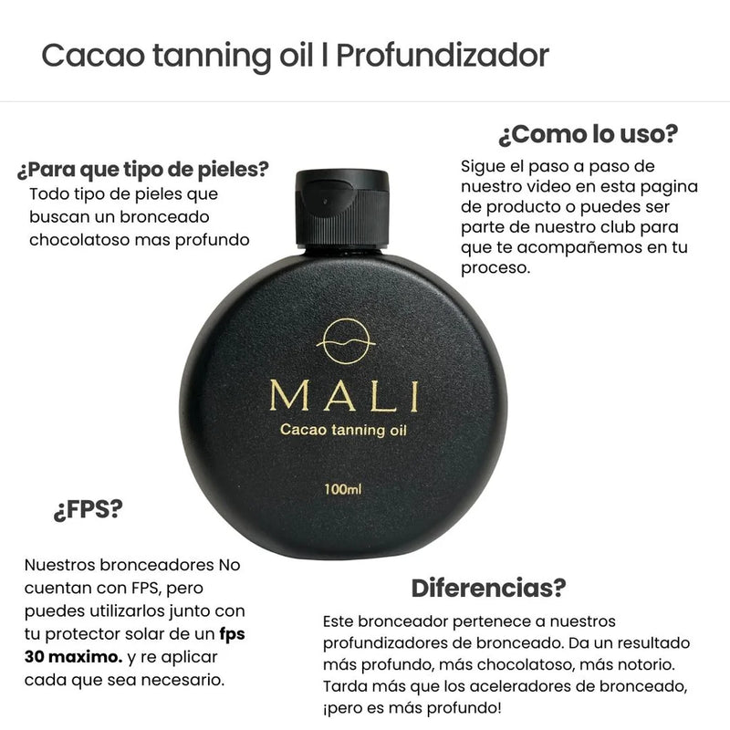 Mali Cacao Tanning Oil