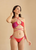 Top Bikini Eurania Rosa-Rojo